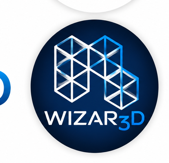 Wizar3D dark social logo