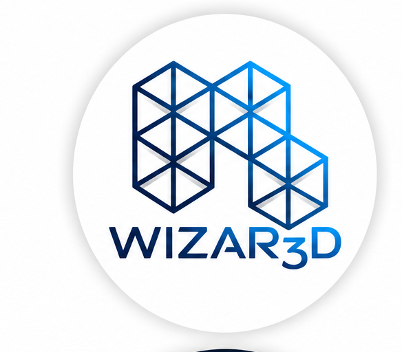 Wizar3D light social logo